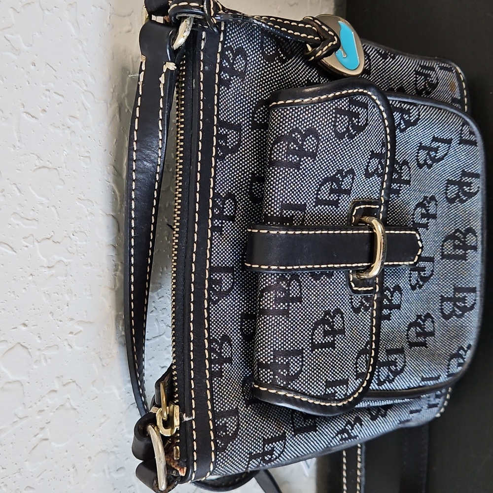 Dooney & Bourke Black Letter Carrier Bag